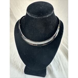 Collar Choker Necklace Metal Gunmetal Gray Geometric Costume Fashion Jewelry